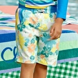 Matilda Jane Oh Boy Swim Trunks Tropical Floral Board Shorts Boys‎ Swimsuit